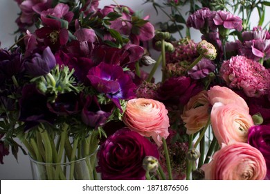 Abstract Background Of Fresh Flowers Bouqet