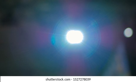 Abstract Background - Front View Of Digital Film Projector, Lens Flares