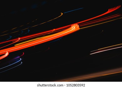 Abstract background with geometric elements Light Line Color over black background. Copyspace Concept.