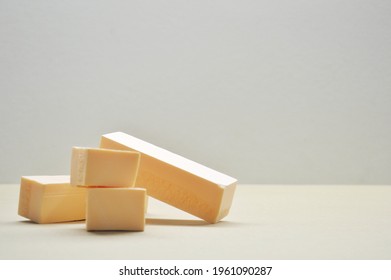 Abstract background with geometric forms and podiums in pastel color for product presentation. Podium to show cosmetic products. - Shutterstock ID 1961090287