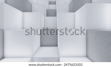 Abstract background geometric pattern of cubes 3d render