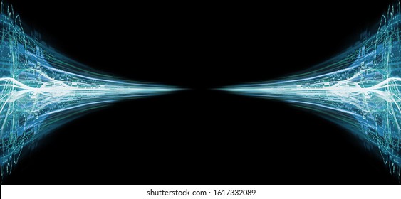 Abstract background of Glitch effect with Technilogy light line