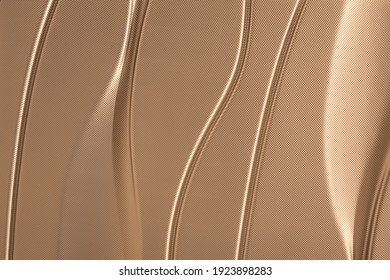 Abstract Background Of Golden Embossed Plastic Surface Close Up