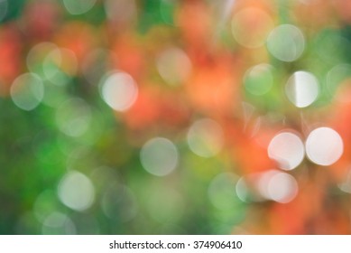 Abstract Background Green Red Blur Bokeh Circles