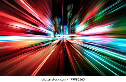 Abstract Background Of High Speed Traveling In City