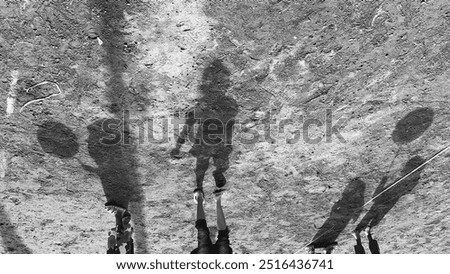 Abstract background of human shadows in the field