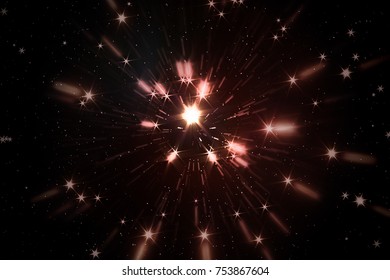 Abstract background of light explosion. Starburst. Sunbeams. 