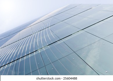 Abstract background of modern building windows, Lisbon, Portugal