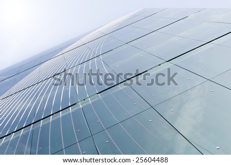 Abstract background of modern building windows, Lisbon, Portugal