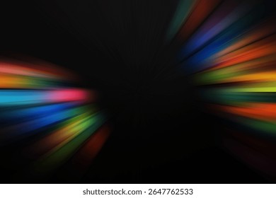 abstract background with multicolored rays of light from the center