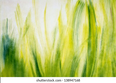 Abstract Background With Oil Painted Grass