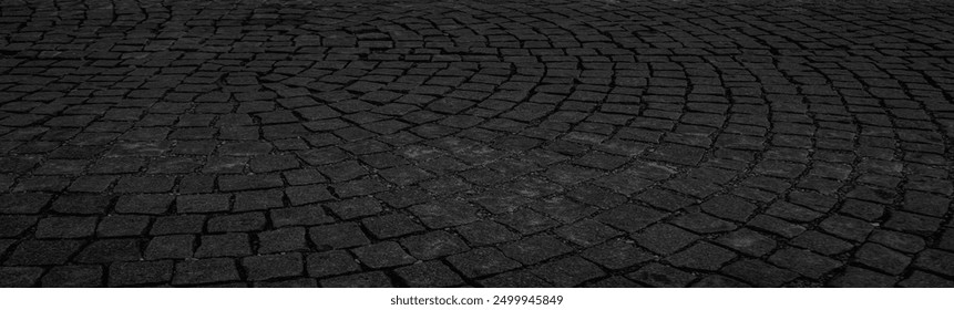 Abstract background of old cobblestone pavement close-up. stone pavement in perspective. paving floor texture background clean stamped concrete surface - Powered by Shutterstock