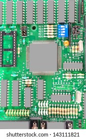 Abstract background with old computer circuit board