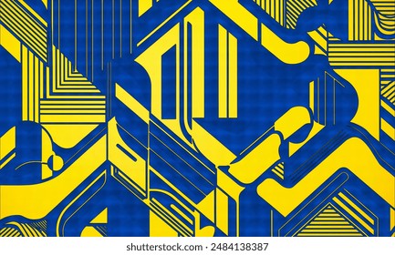 abstract background pattern , blue, yellow,