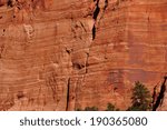 Abstract background patterns - sheer cliff face rises along the Taylor Creek trail, Kolob Canyon, Zion National Park, Utah 