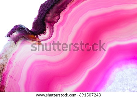 Abstract background, pink agate slice mineral