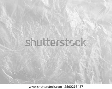 Abstract background plastic bag wihte vacuum cling foil wrinkle texture wall crumpled film foil overlay seal wrap polyethyene packaging frame material industry wrinkle template ecosystem environment