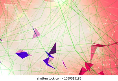 Abstract background polygonal. Bright red digital illustration with triangles.