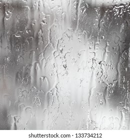 Abstract Background Rain Streams On Home Glass Window