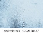 Abstract background, raindrops falling on the water.