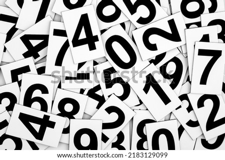 Abstract background with random numbers. Typography background composition.