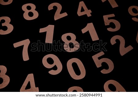 Abstract background with random numbers. Typography background composition.