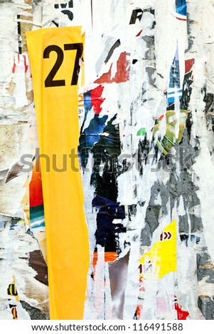 abstract background from scraps of posters