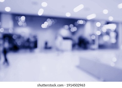 Abstract Background Of Shopping Mall Interior.