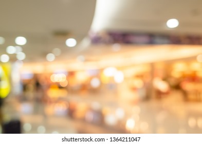 Abstract Background Of Shopping Mall, Shallow Depth Of Focus.