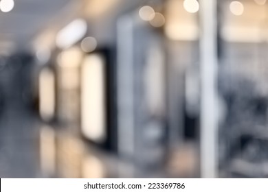 Abstract background of shopping mall, shallow depth of focus.