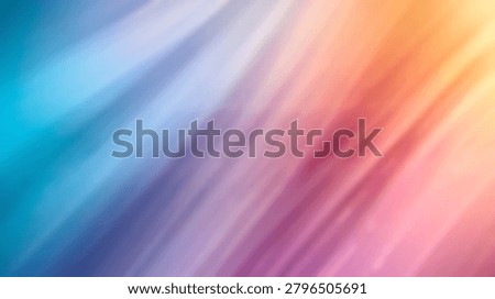 Abstract background showing diagonal light streaks with a smooth gradient transition from cool blue to warm orange tones in a flowing composition