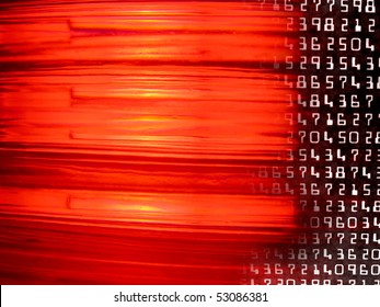 Abstract background space for text with numerals