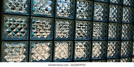 abstract background texture of a Deng's ventilation glass with a unique shape