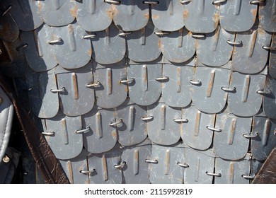 Abstract Background Of Texture Of Mock-up Of Armor Of Ancient Warriors