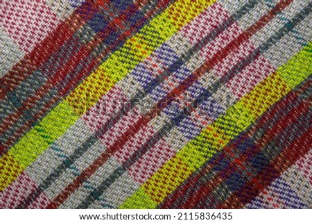 Abstract Background Texture Of A Traditional Scottish Tartan Blanket
