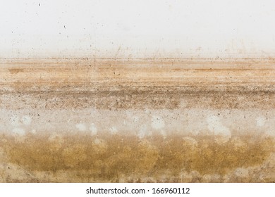 Abstract Background Texture Of Water Level Stain Pattern After Flood On Wall House At Thailand Stain Pattern After Flood On Wall House At Thailand