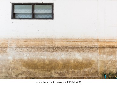 Abstract Background Texture Of Water Level Stain Pattern After Flood On Wall House At Thailand Stain Pattern After Flood On Wall House At Thailand