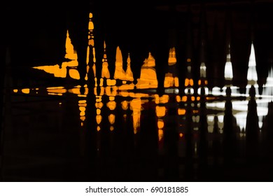 Abstract background with wavy rays of light