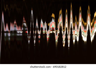 Abstract background with wavy rays of light