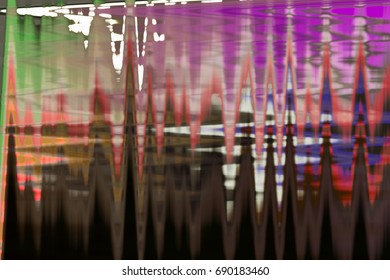 Abstract background with wavy rays of light