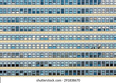 Abstract background - windows of a modern building in a row, view from front 