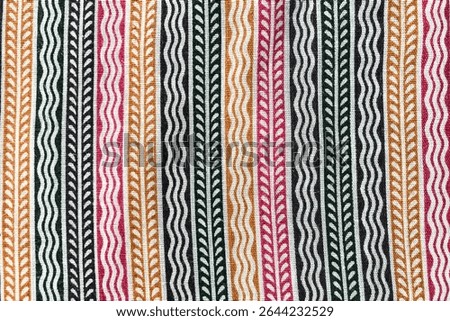 Abstract Batik color pattern with geometric lines and zig zag