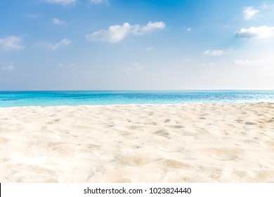 Empty Tropical Beach Background Horizon Sky Stock Photo (Edit Now ...