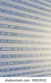 Abstract binary code, shallow depth of field