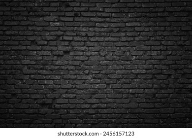 abstract black background, brick wall for dark interior