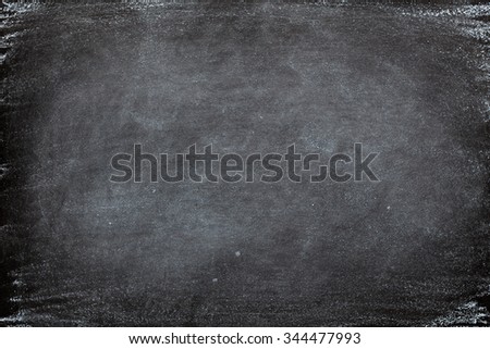 Abstract Black board with the traces of chalk over its surface as a background texture