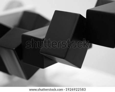 Abstract black boxs technology background design illustration.
