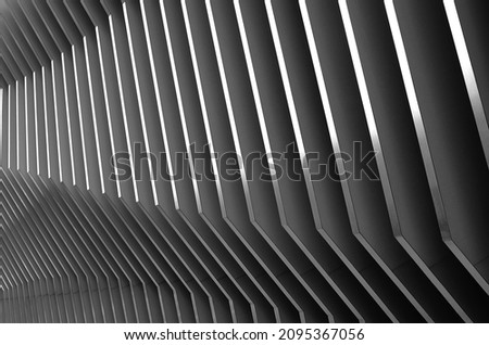 Abstract black gray metal wall, 3D metal futuristic surface, modern building design