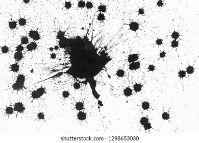 Abstract Black Ink Splash On White Stock Photo 1298653030 | Shutterstock