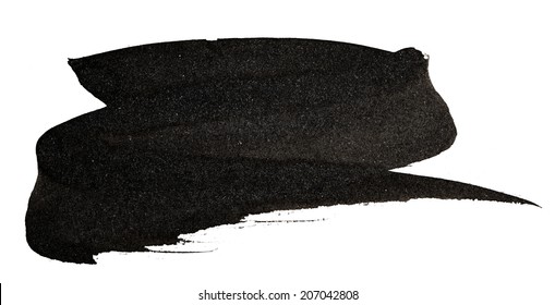Abstract black watercolor on white background